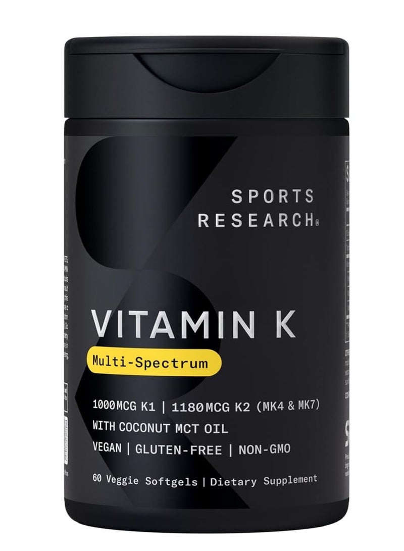 SPORTS RESEARCH SR Vitamin K Multi Spectrum 60 Veggie Softgel - Image 1
