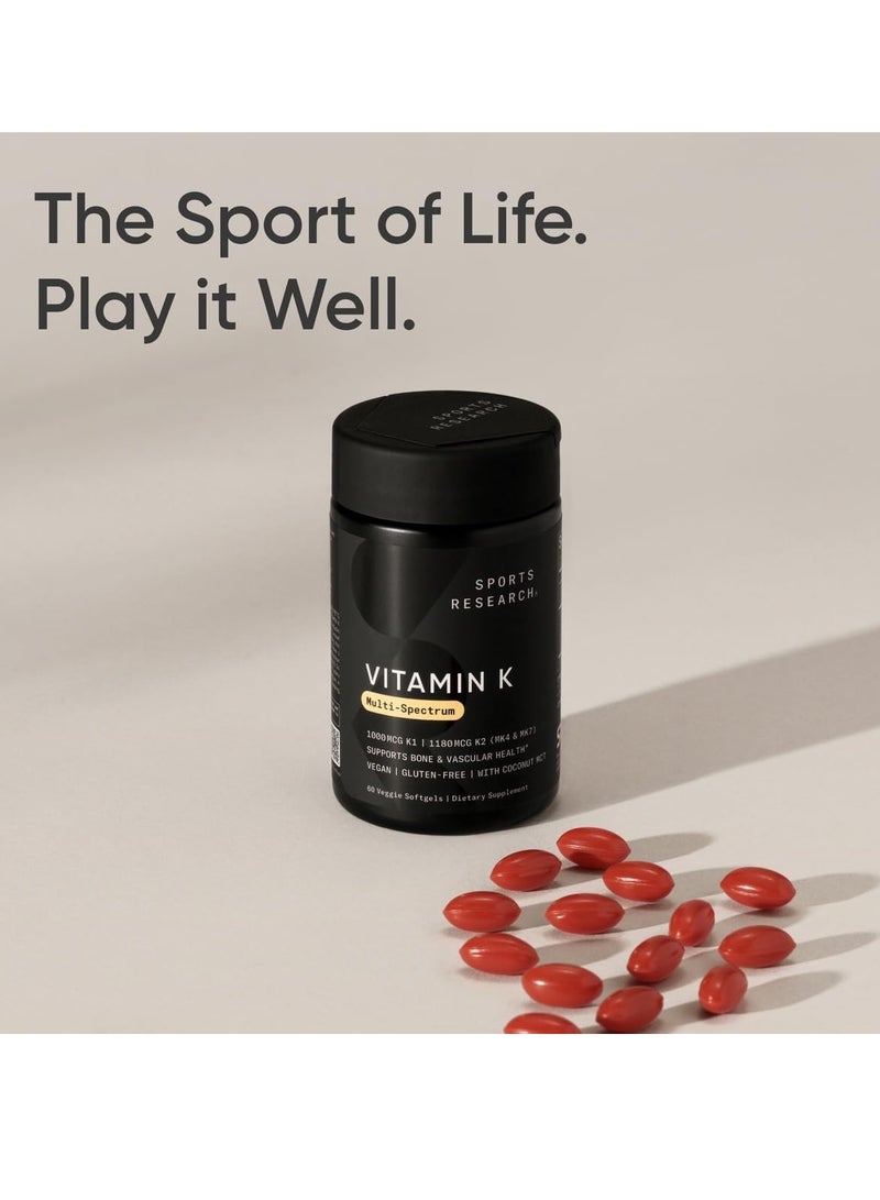 SPORTS RESEARCH SR Vitamin K Multi Spectrum 60 Veggie Softgel - Image 5