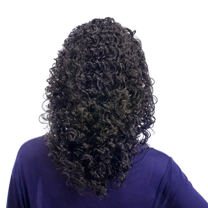 SWACC 20-Inch Long Big Bouffant Curly Wigs for Women Synthetic Heat Resistant Fiber Hair Pieces with Wig Cap (Black) - Image 4