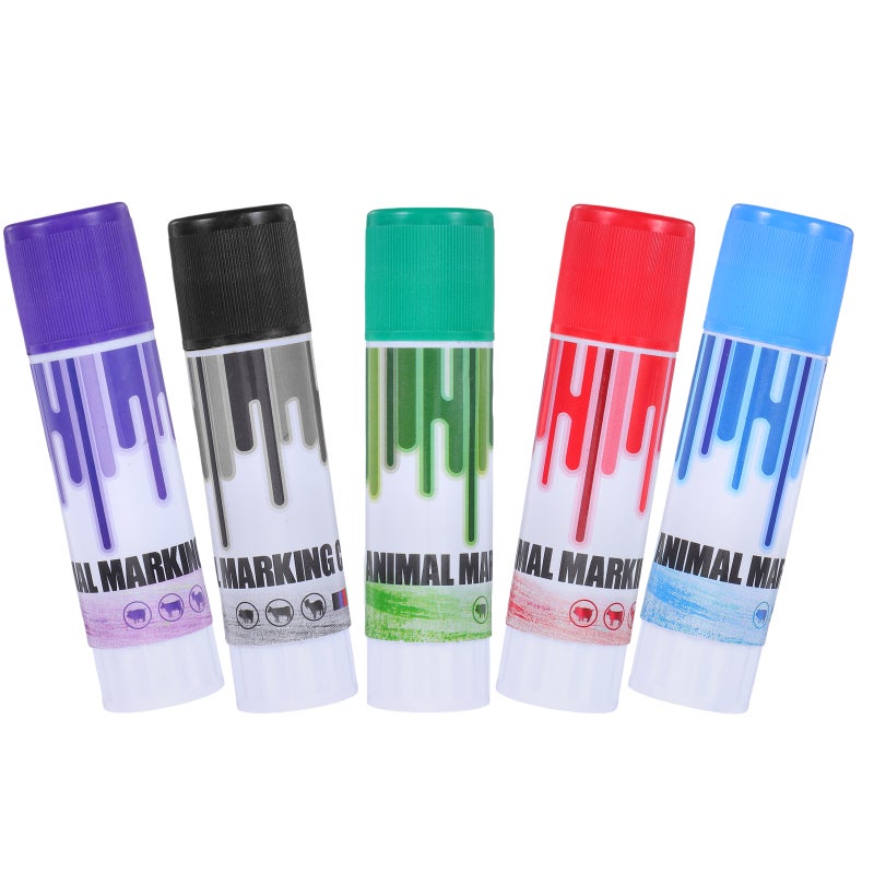 5pcs Identification Crayons Small Animal Marking Wax Crayons for Cows Goats Smooth Writing Markers for Farm Animal Identification - Image 3
