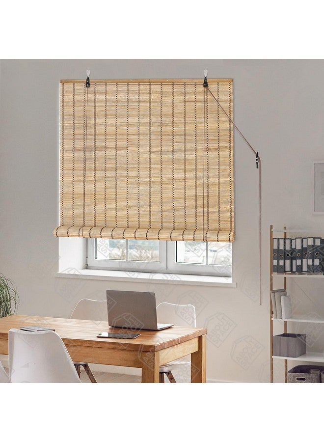 ABOUT SPACE 2 Pcs Bamboo Curtain - Roll up Bamboo Curtain/Blinds with Sun,Dust,Privacy & Cold Protection for Window,Door,Hut Screen,Dhaba,Restaurant,Hotel - (Beige,6 Ft Height x 4 Ft Width) - Image 5