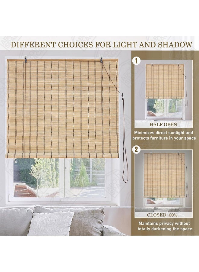ABOUT SPACE 2 Pcs Bamboo Curtain - Roll up Bamboo Curtain/Blinds with Sun,Dust,Privacy & Cold Protection for Window,Door,Hut Screen,Dhaba,Restaurant,Hotel - (Beige,6 Ft Height x 4 Ft Width) - Image 4