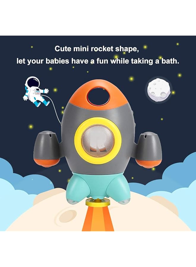 إيروريكس ألعاب استحمام للأطفال على شكل صاروخ فضائي، لعبة رشاش مياه دوار، ألعاب حوض استحمام على شكل صاروخ فضائي للأطفال الصغار - Image 5