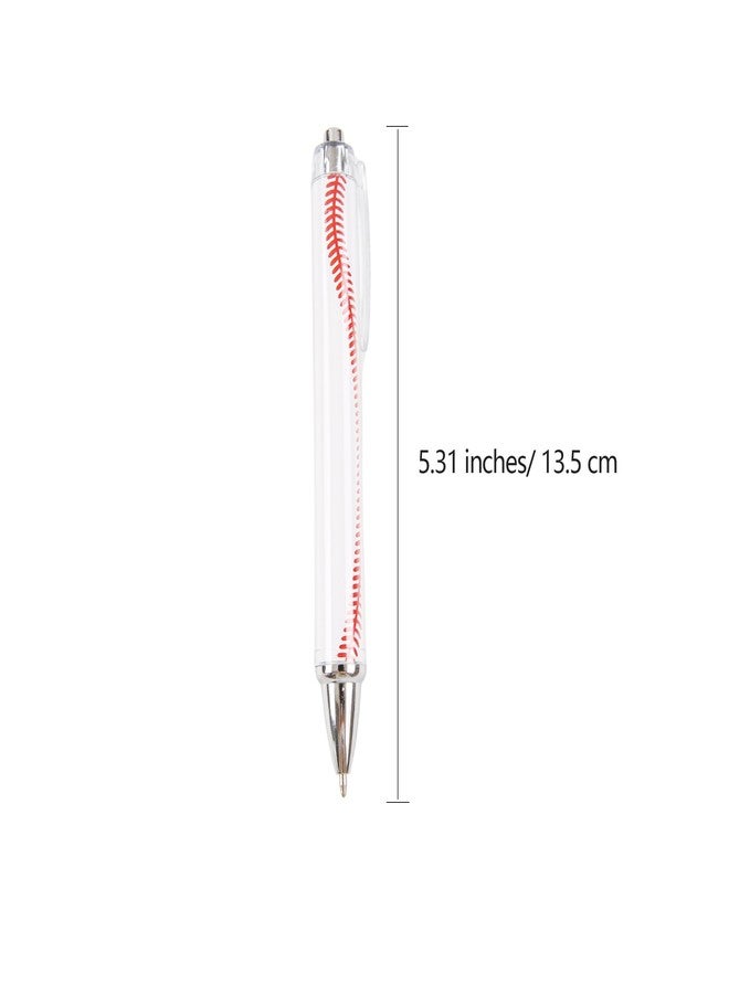 Vagocom 20Pcs Baseball Ballpoint Pens, Retractable Black Ink Medium Point Ballpoint Pen,Cute Baseball Gifts for Team - Image 2
