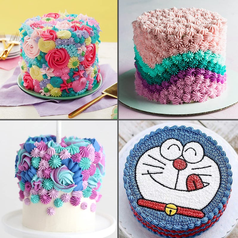 Suuker Open Star Piping Tips Set,9 Pieces French Star Tube Set Frosting Nozzle Kit,Stainless Steel Star Pastry Tips for Cupcakes Cakes Cookies Decorating (Small Size) - Image 4