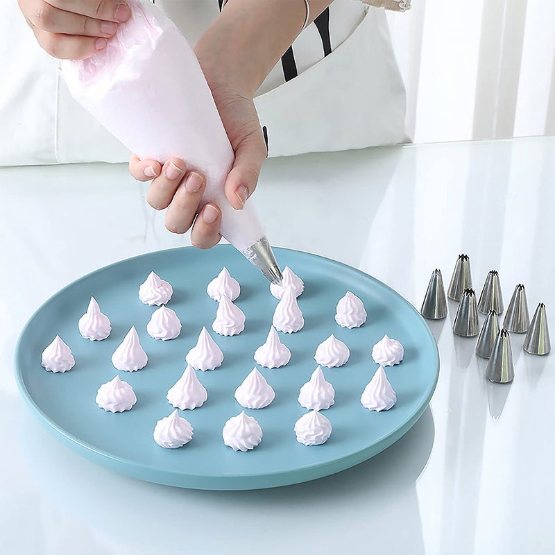 Suuker Open Star Piping Tips Set,9 Pieces French Star Tube Set Frosting Nozzle Kit,Stainless Steel Star Pastry Tips for Cupcakes Cakes Cookies Decorating (Small Size) - Image 2