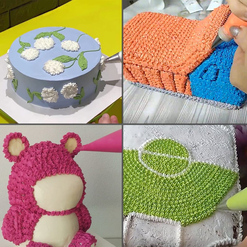 Suuker Open Star Piping Tips Set,9 Pieces French Star Tube Set Frosting Nozzle Kit,Stainless Steel Star Pastry Tips for Cupcakes Cakes Cookies Decorating (Small Size) - Image 5