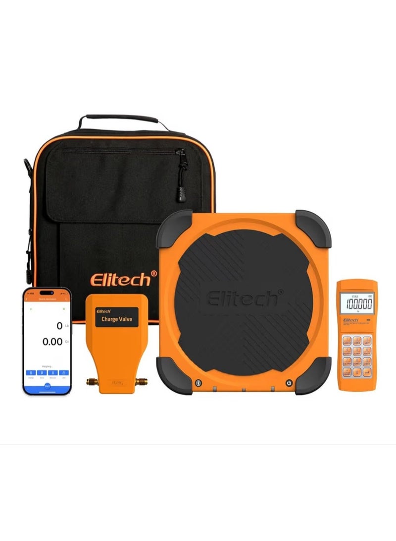 Elitech LMC-310A Wireless Refrigerant Electronic Charging Recovery Scale Freon Scale Digital HVAC Weight Scale Charging Valve with Solenoid 330 Lbs - Image 1