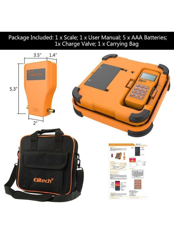 Elitech LMC-310A Wireless Refrigerant Electronic Charging Recovery Scale Freon Scale Digital HVAC Weight Scale Charging Valve with Solenoid 330 Lbs - Image 5