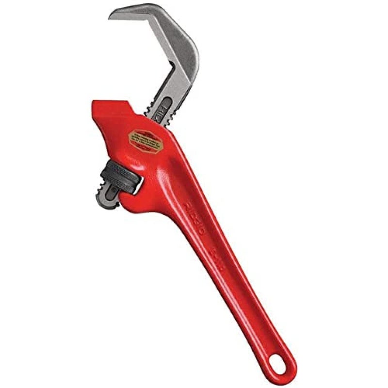 RIDGID 31305 Model E-110 9.5" Offset Hex Jaw Pipe Wrench, Red, Made in The USA - Image 1