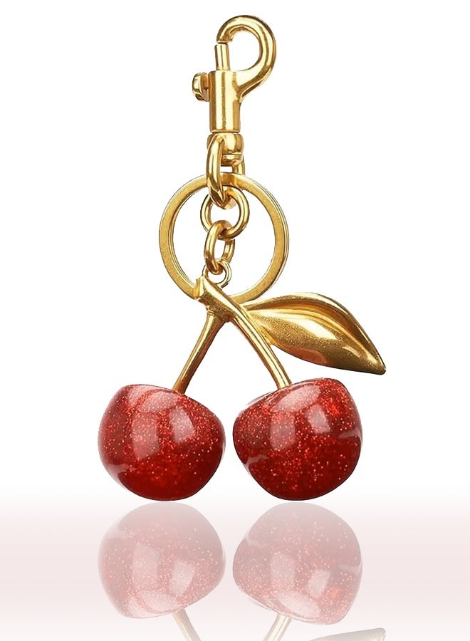 Cherry Bag Charm Purse Charms Keychain- Car Cherry Accessories Bag Accessory keychians Gifts for Women Purses Bags Handbags Wallets Backpacks - Image 5
