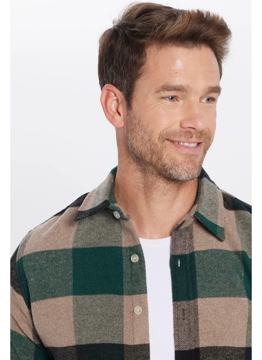 Tudors Men's Slim Fit Slim Fit Lumberjack Plaid Winter Shirt