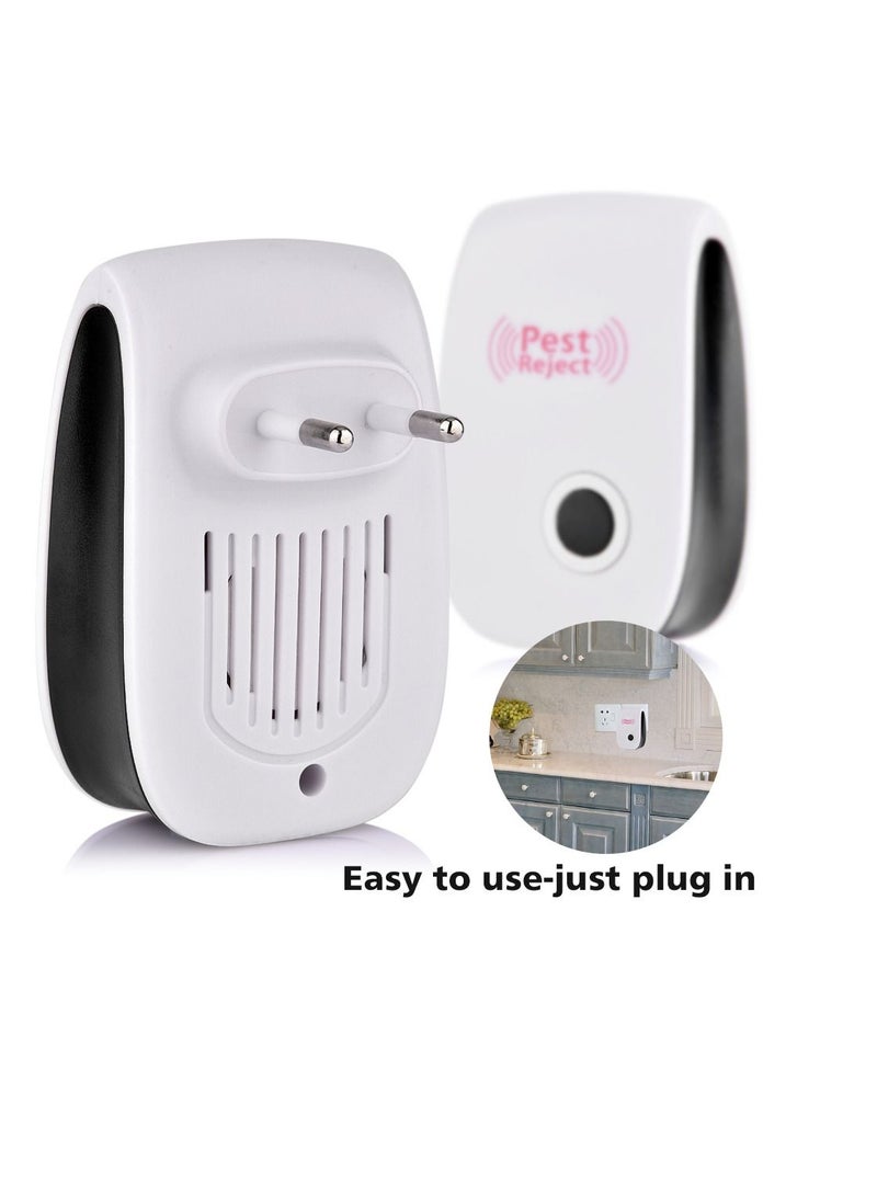 Pest Reject جهاز طرد الآفات الإلكتروني بالموجات فوق الصوتية للفئران والصراصير والحشرات والجرذان والعناكب والبعوض، قاتل الآفات للتحكم في الآفات المنزلية - Image 1