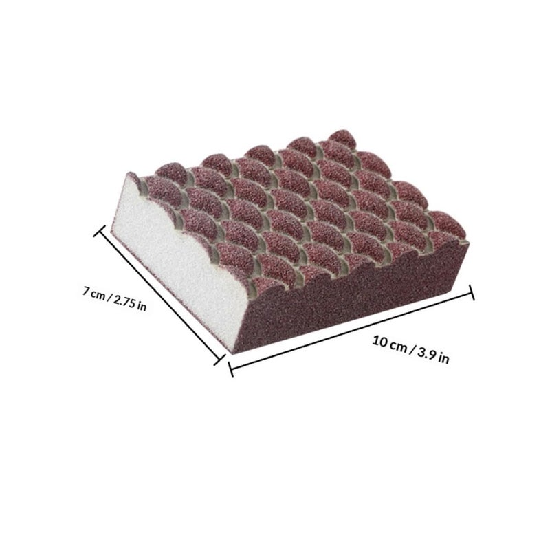 2Pcs Non Scratch Scrub Sponges With Emery Surface For Rust Stain Removal On Pots Dishes - Image 3