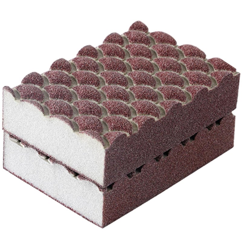 2Pcs Non Scratch Scrub Sponges With Emery Surface For Rust Stain Removal On Pots Dishes - Image 2