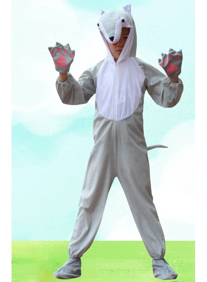 NIBEMINENT Children's animal tiger costumes, kindergarten dance rehearsal program schedule, one-piece clothing decoration for performance - Image 1