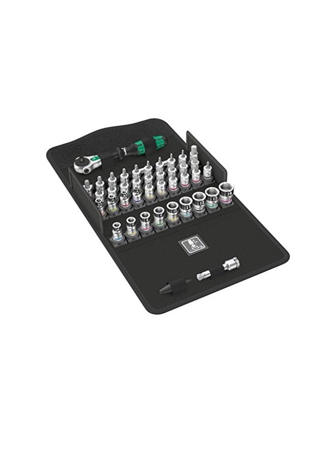 Wera - 8100 Sa All In Zyklop Speed Ratchet Set 1 4“ Drive With Holding Function Metric 05003755001 - Image 1