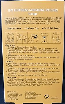 Purederm Eye Puffiness Minimizing Ginkgo Eye Patches 4 Treatments - Image 2