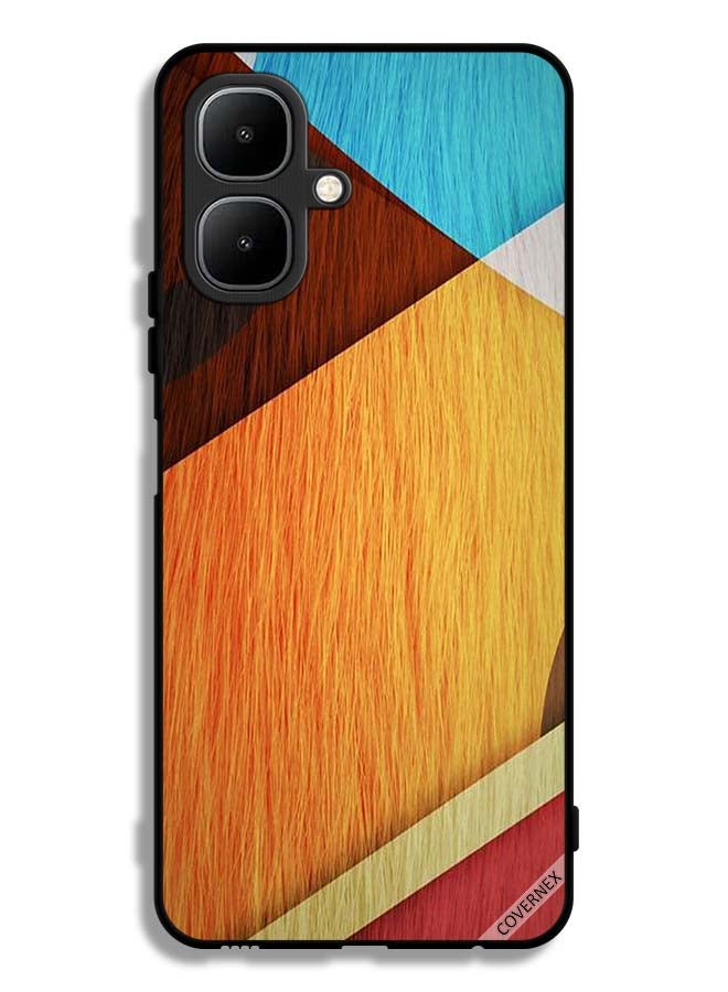Covernex Infinix Smart 10 Protective Case Cover Wooden Texture