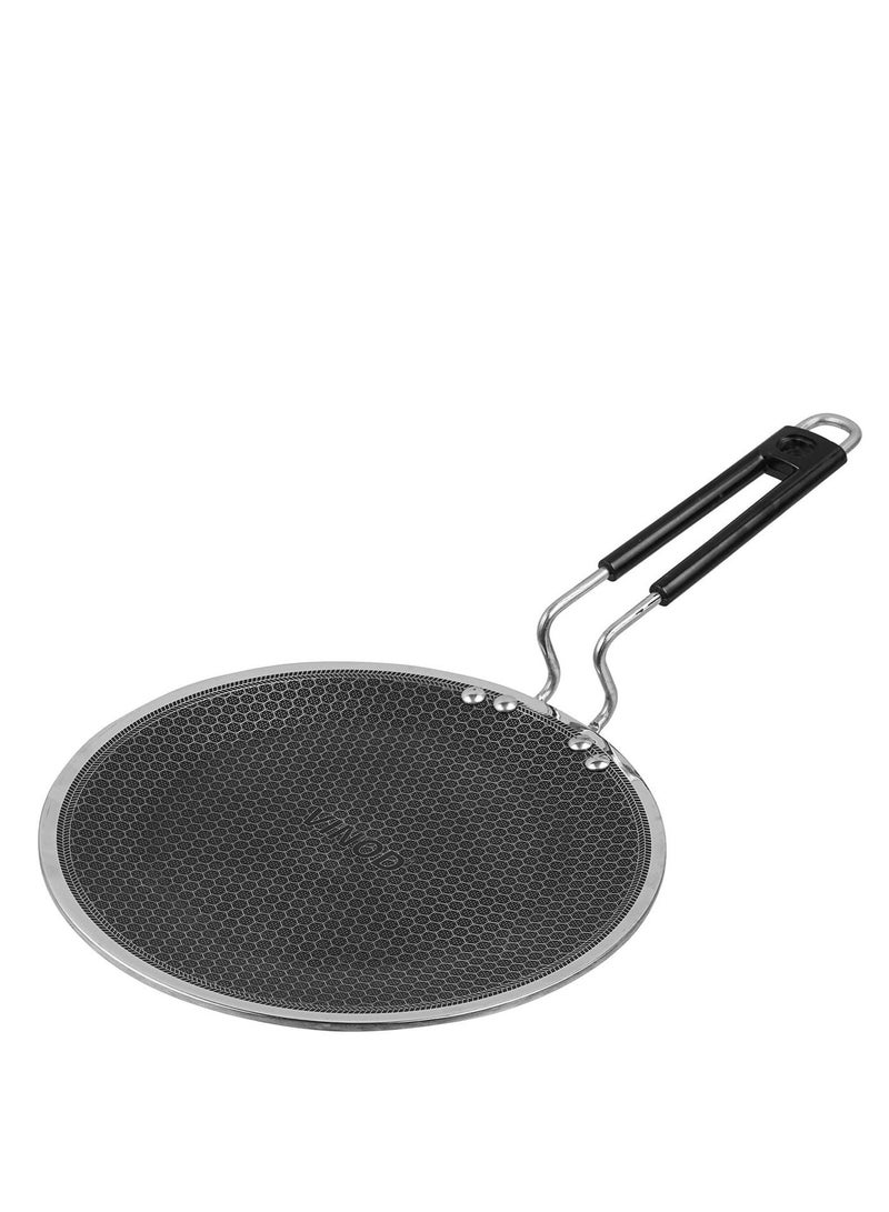 Vinod Platinum Triply Stainless Steel SAS Pro Tawa - 25cm, 4mm Thickness, Silver (Induction Friendly) - Image 1