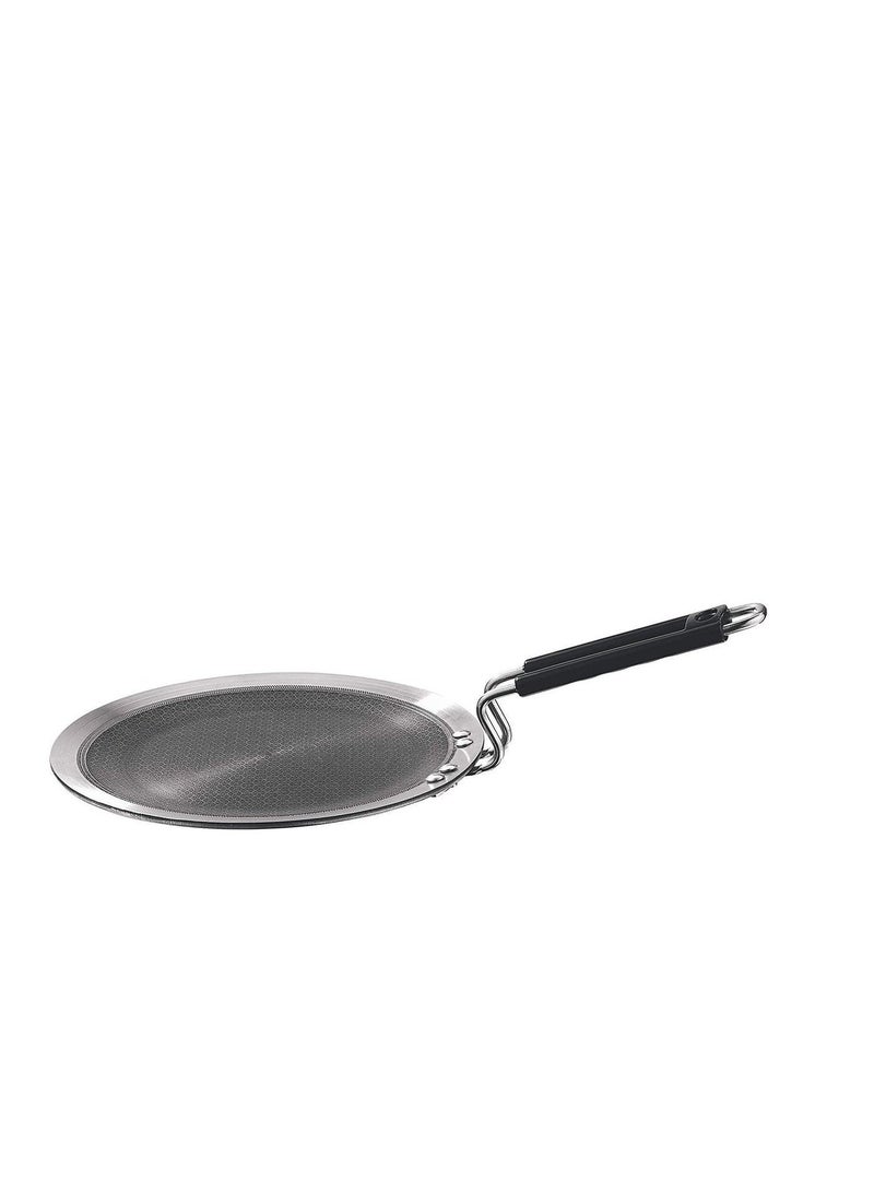 Vinod Platinum Triply Stainless Steel SAS Pro Tawa - 25cm, 4mm Thickness, Silver (Induction Friendly) - Image 2