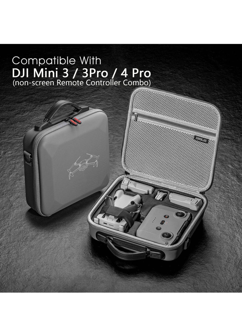 KASTWAVE Mini 3 Pro Case, Waterproof PU Leather Carrying Case for DJI Mini 3 /DJI Mini 3 Pro/DJI Mini 4 Pro and Accessories, Hard Shell Travel Carrying Case, RC-N1 /N2Non-Screen Controller Combo with Shoulder  - Image 2