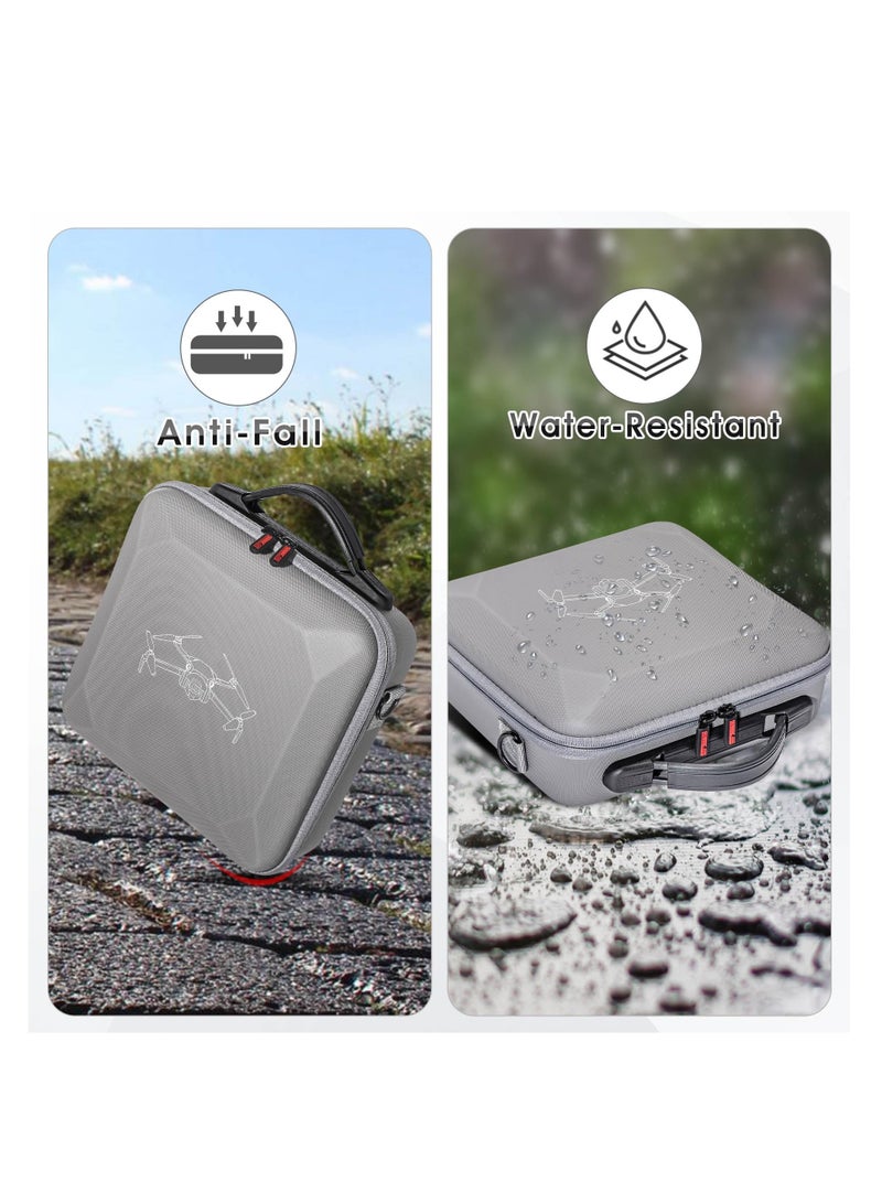 KASTWAVE Mini 3 Pro Case, Waterproof PU Leather Carrying Case for DJI Mini 3 /DJI Mini 3 Pro/DJI Mini 4 Pro and Accessories, Hard Shell Travel Carrying Case, RC-N1 /N2Non-Screen Controller Combo with Shoulder  - Image 5