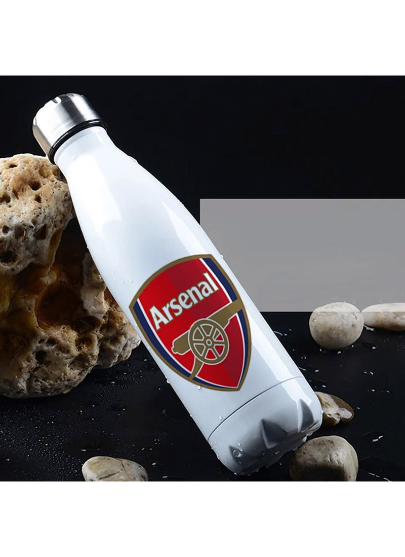 Spoil Your Wall زجاجة مياه رياضية مطبوعة عليها شعار نادي أرسنال لكرة القدم، 750 مل من Spoil Your Wall - Image 3