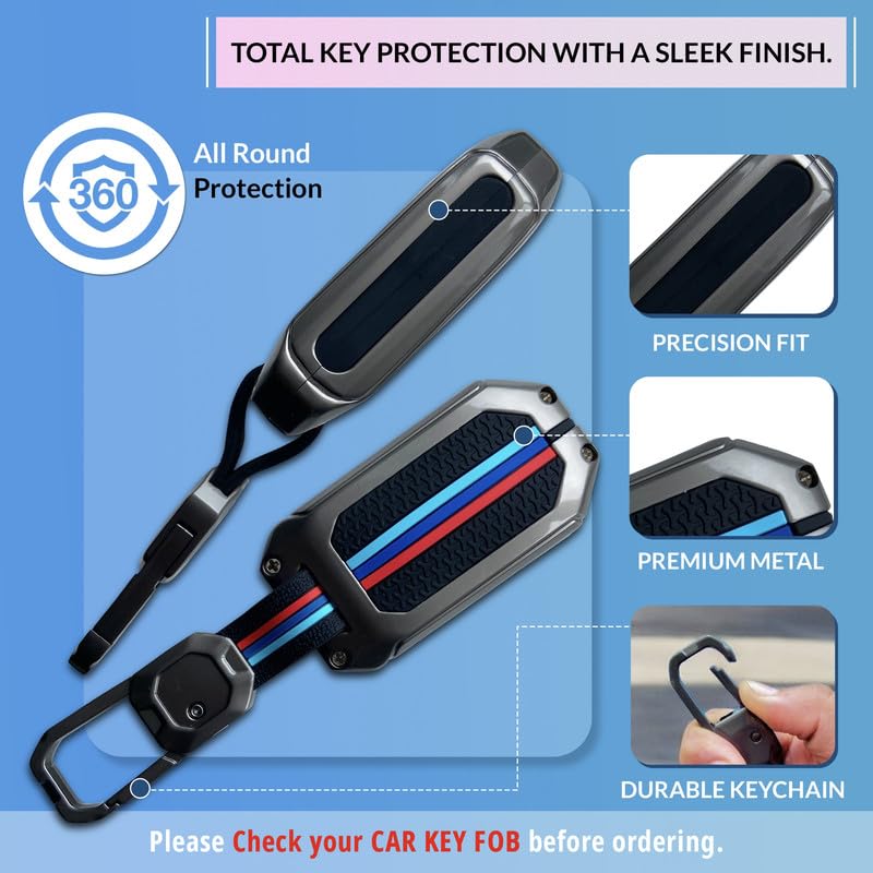 NEODRIFT 'KeyShield' Car Key Cover for Maruti Suzuki Dzire (Shape 3, 03 Buttons) (Durable, Stylish, and 360° Protection) - Image 2
