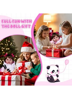 Aori Aori Reborn Baby Dolls - Realistic Baby Doll 22 inch Lifelike Newborn Baby Girl Doll with Panda Theme Gift Set  - Image 3