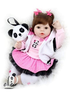 Aori Aori Reborn Baby Dolls - Realistic Baby Doll 22 inch Lifelike Newborn Baby Girl Doll with Panda Theme Gift Set  - Image 4