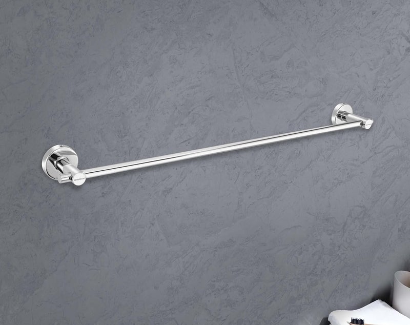 Johnson Bathrooms Johnson Alpha 24 Inch SS304 Towel Rod Towel Hanger for Bathroom 304 Grade Stainless Steel Towel Holder Chrome Colour T1550CAMZ 1 Year Warranty  - Image 5