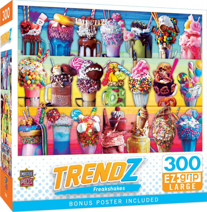 MasterPieces Trendz - Freakshakes 300pc EzGrip Puzzle Multicolor, 18" x 24" - Image 1