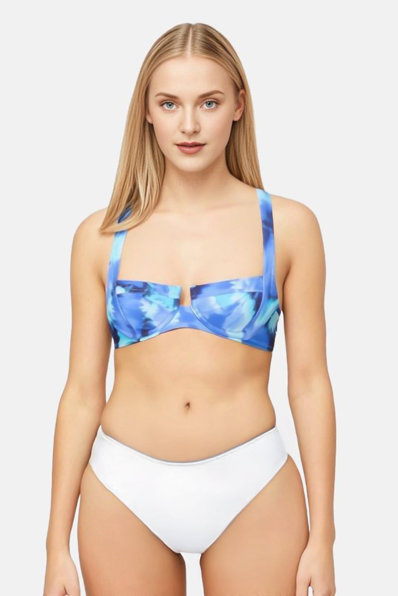 Aerie أطقم بيكيني نسائية بتصميم تداخل الألوان، متعددة الألوان - Image 1