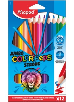 Maped Pencils Clr Peps Strong X12 Cardboard Jumbo  - Image 2