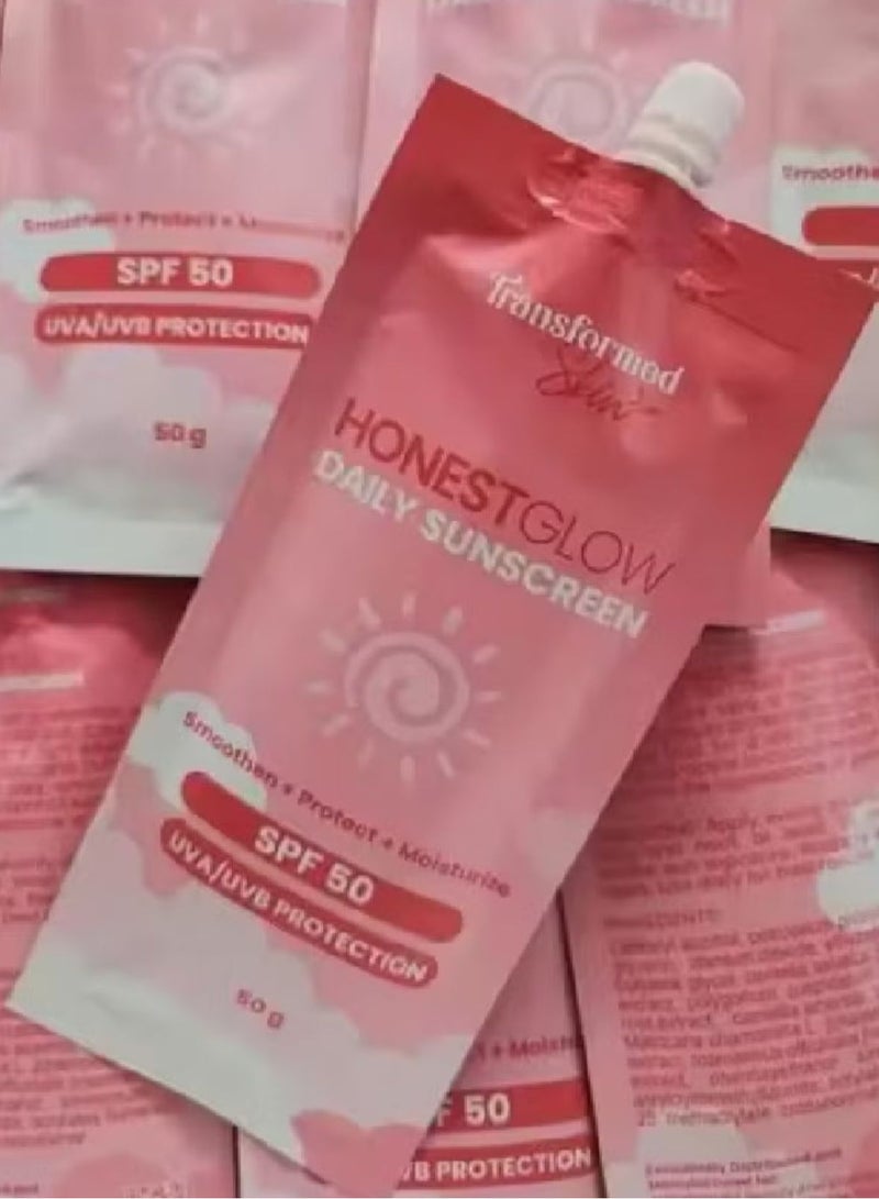 Transformed Skin HONSETGLOW DAILY SUNSCREEM SPF 50 - 50g - Image 4