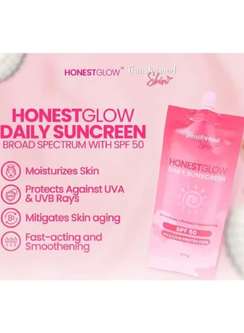 Transformed Skin HONSETGLOW DAILY SUNSCREEM SPF 50 - 50g - Image 3