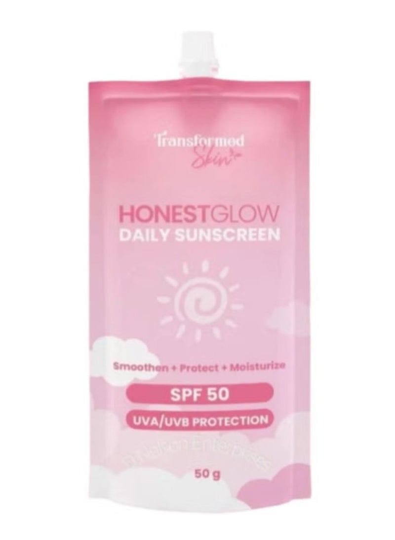 Transformed Skin HONSETGLOW DAILY SUNSCREEM SPF 50 - 50g - Image 2