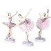 HYSTYLE 3 Pcs Pink Dancing Ballerina Girl Figurine Ballerina Girl Cake Topper Plant Pot Craft Cake Decoration - Image 4