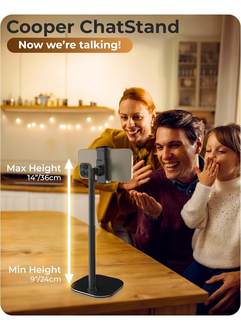 تشيس اب حامل هاتف محمول قابل للتعديل للمكتب، حامل هاتف محمول للمكتب، حامل جوال، حامل جوال لأجهزة Apple iPhone، يناسب أجهزة Samsung والهواتف الذكية التي تعمل بنظام Android - أسود ليلي - Image 3