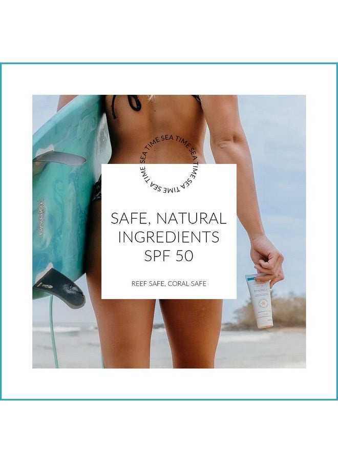 Coral Safe - Reef Safe Sunscreen Travel Lotion Spf 50 Mexico & Hawaii 104 Reef Act Compliant Biodegradable Zinc Vitamin E Oxybenzone & Octinoxate Free Water Resistant Natural Ingredients By Coral Safe - Image 1