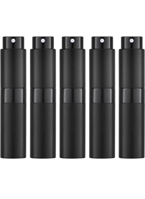 travel cologne bottle 5PCS 8ml Travel Perfume Atomizer Refillable Mini Cologne Spray Bottle Empty Small Aftershave Sprayer for Liquid Dispenser (Black)