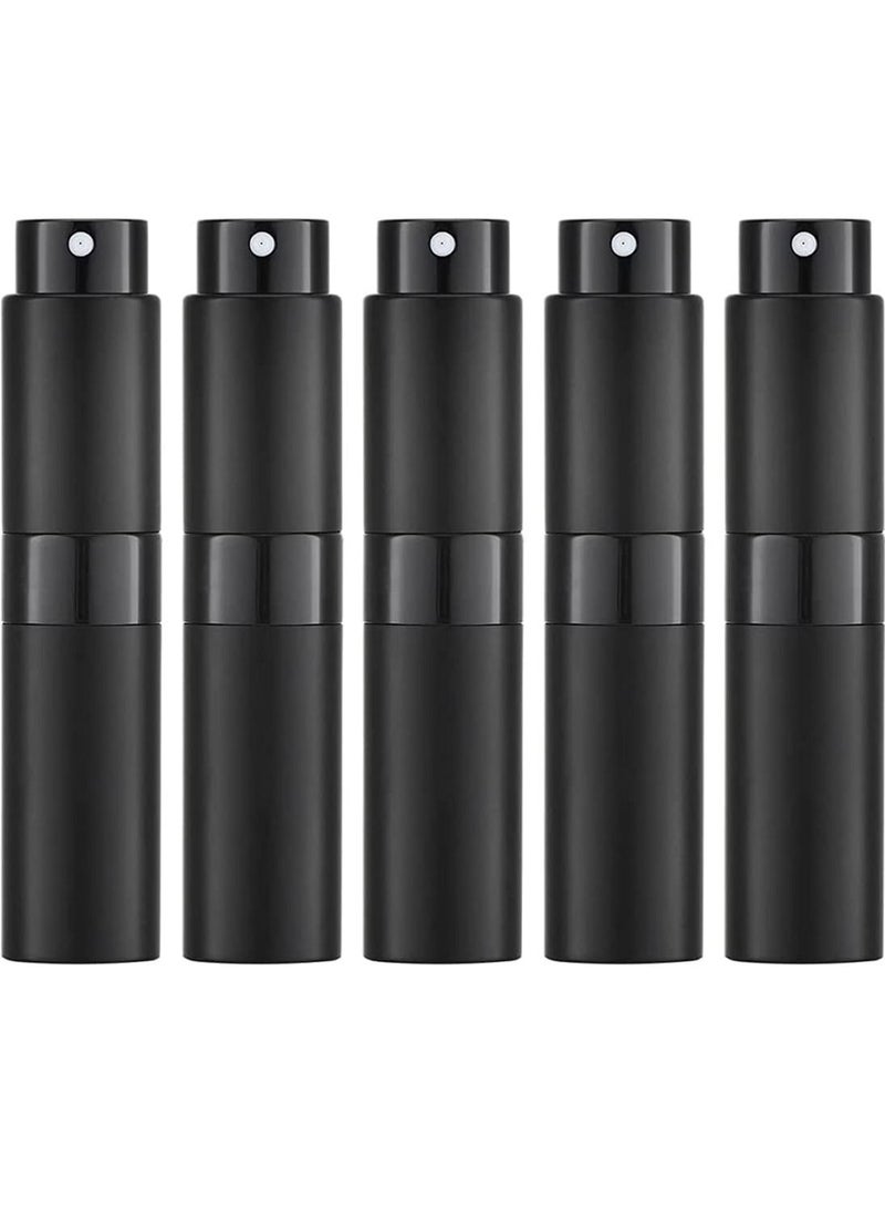Y&D travel cologne bottle 5PCS 8ml Travel Perfume Atomizer Refillable Mini Cologne Spray Bottle Empty Small Aftershave Sprayer for Liquid Dispenser (Black)  - Image 1