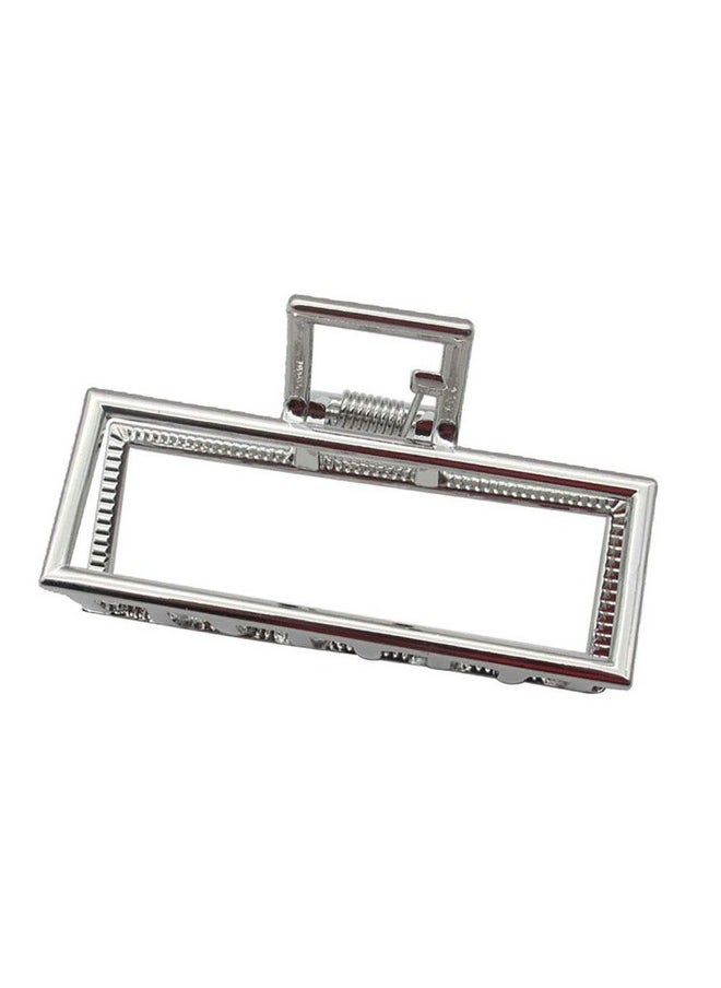 Fodattm Vintage Metal Hair Claw Hair Jaw Clips Hair Clamp Accessories For Women (Rectangle Silver)  - Image 1