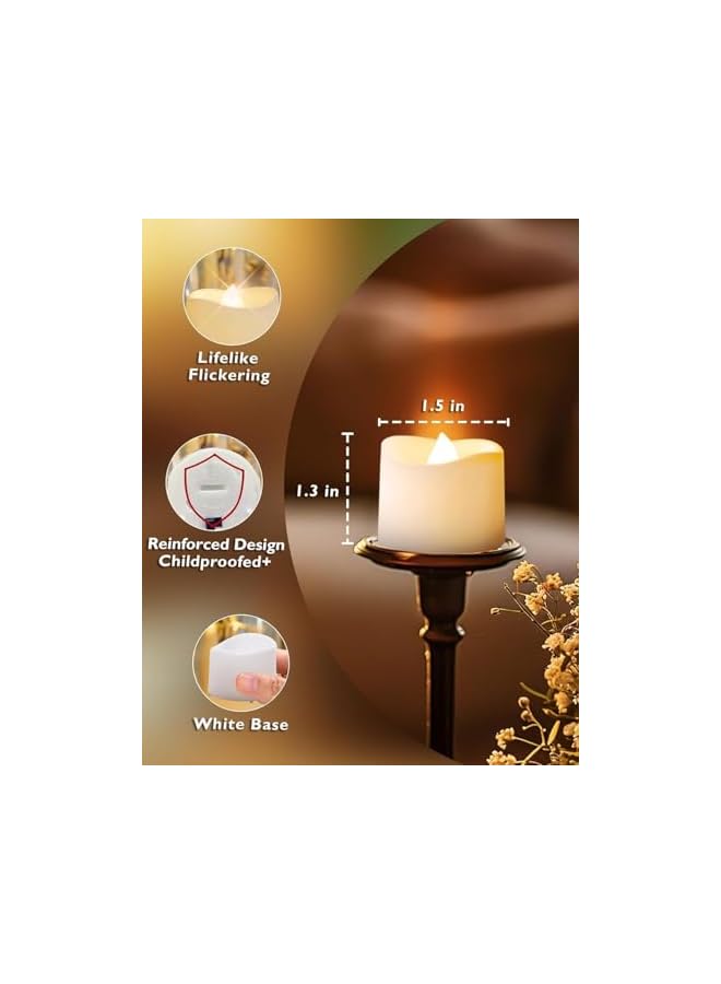 Green Tiger LED Tea Lights Candles 200+Hour Glow Fake Electric Candles TeaLights for Votive, Aniversary, Wedding Centerpiece Table Decor, Funeral, Halloween, Christmas (Set of 12) - Image 5