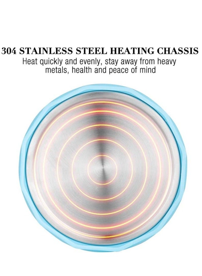 ELTRAZONE Foldable kettle, Portable Foldable Electric Kettle for Travel Food Grade Silicone Electric Water Heater Collapses with Separable Power Cord Ideal for Hiking Camping and indoor(0.6L, blue) - Image 3