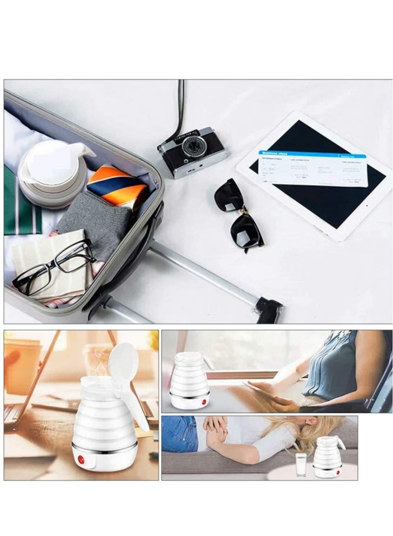 ELTRAZONE Foldable kettle, Portable Foldable Electric Kettle for Travel Food Grade Silicone Electric Water Heater Collapses with Separable Power Cord Ideal for Hiking Camping and indoor(0.6L, blue) - Image 5