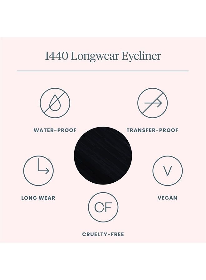 Wonderskin 1440 Longwear Waterproof Eyeliner Pencil, Black Eyeliner Pencil For Women Eye Makeup, Black Pencil Eyeliner (Liquorice) - Image 3