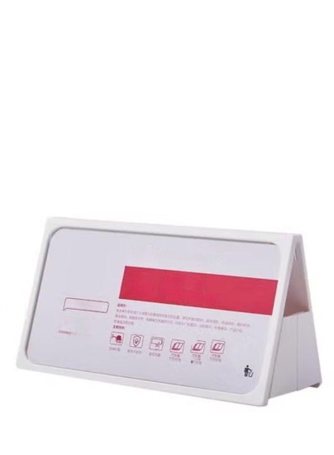 Eckek  Desk Name Plate Holder, Plastic Sign Holder for Table Display, Foldable Double Sided Nameplate - Image 2