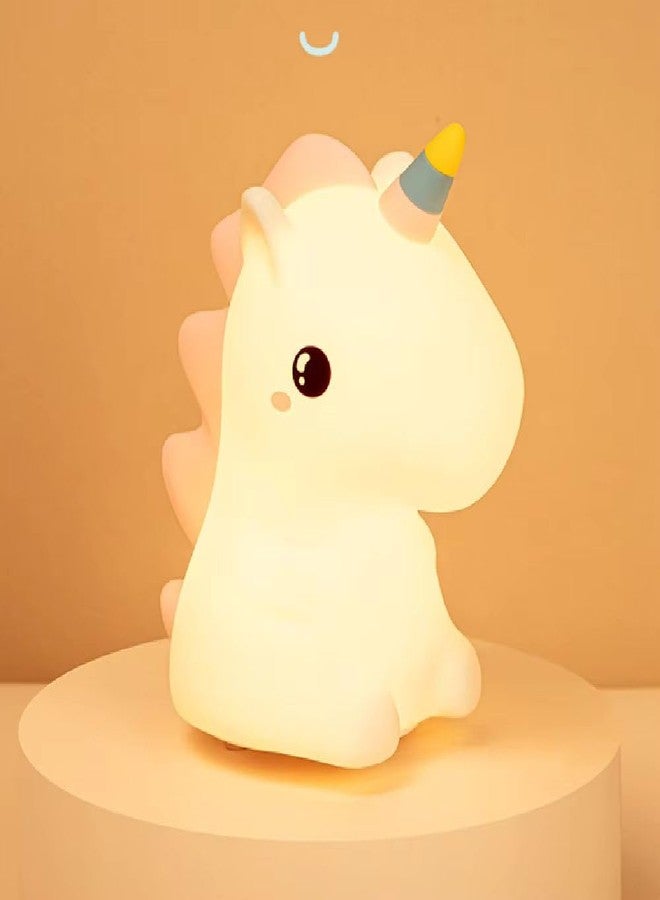 HUMAIZAR Unicorn Night Light Silicone Nursery Lamp - USB Rechargeable LED Color Changing Bedside Lamp for Kids Room, Baby Decor, Boys Girls Gifts, Birthday & Christmas Present - Image 1